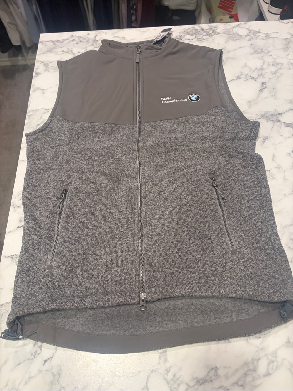 Peter Millar BMW Championship Grey Full-Zip Vest